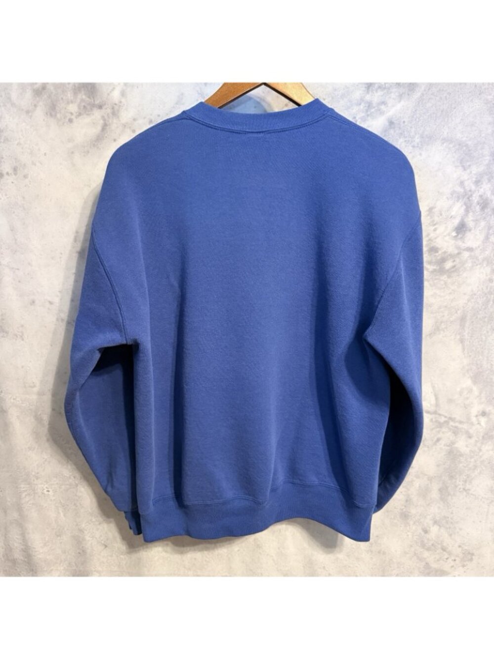 Vintage 90s Russell Athletic Crewneck Sweatshirt Blank Made in USA Blue Large L - Picture 2 of 9